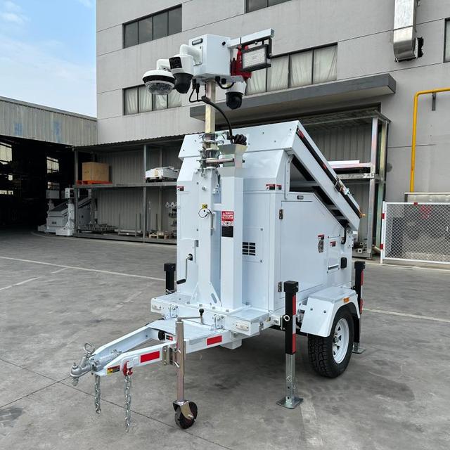Durable Lithium Battery Surveillance System for Mining Site Solar Powered CCTV Monitoring Trailer