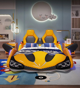 Garantie de qualité ensemble lit de rangement en bois école hôpital utilisation chambre voiture dessin animé chambre pour garçons et filles - Product Image 2