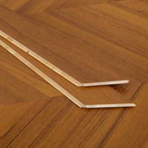 Vente directe usine – Parquet en teck de Birmanie <span class=keywords><strong>à</strong></span> chevrons, nouveau revêtement de sol composite en bois massif 3 couches, plancher en bois stable <span class=keywords><strong>à</strong></span> chevrons - Product Image 1