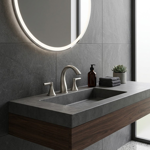 Robinet de lavabo à 3 trous en acier inoxydable nickel brossé, mitigeur eau chaude et froide à double poignée, pour salle de bain et toilettes, directement de l'usine - Product Image 4