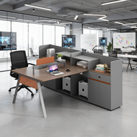 Escritorio de Oficina de Madera de Lujo Moderno con Logotipo Personalizado, Duradero y de Alta Calidad, para Gerentes y Directores Ejecutivos, con Gabinete de Almacenamiento de Gran Capacidad y Resistente a los Arañazos
