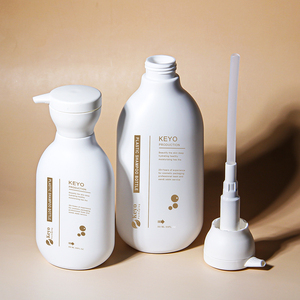 Bán Buôn 300Ml 500Ml Hình Bầu Dục Trắng <span class=keywords><strong>HDPE</strong></span> Cơ Thể Rửa Bơm Chai Rỗng Dầu Gội Đầu Và Điều Hòa Container - Product Image 3