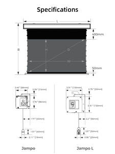 Pantalla de proyección eléctrica de alta <span class=keywords><strong>calidad</strong></span> de 92 "- 200", <span class=keywords><strong>cine</strong></span> en casa, película, pared, techo, colgante, pantalla de proyector tejida eléctrica - Product Image 6