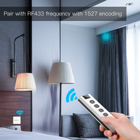 Télécommande RF433 9 canaux pour interrupteur de rideau WiFi, module de stores enrouleurs, accessoires de rideaux alimentés par batterie, émetteur
