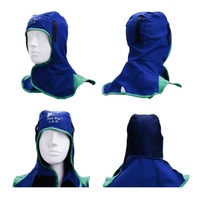 Soudage Anti-Chaud Isolation Thermique Bleu Ignifuge Cap Ignifuge Splash Soudeur Tête Couverture Dur Chapeau