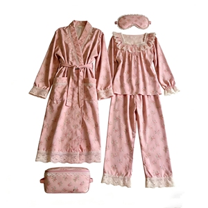 Customizable Women's Pajama Sets, Bathrobes, Eye Masks And Makeup Bags