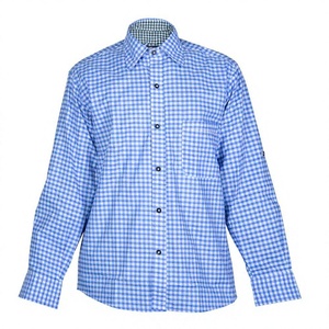Nouvelle Chemise Bavaroise Homme Tendance à Carreaux Bleus et Blancs Personnalisable 100% Coton Infroissable Respirante Séchage Rapide Taille 6XL Printemps - Product Image 1