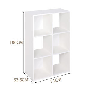 Librerie moderne in legno a 6 cubi per organizzatore di archiviazione - Product Image 6