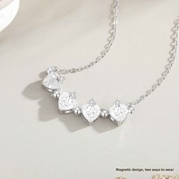 Pendentif trèfle à quatre feuilles scintillant en argent sterling 925, collier fin à la mode, bijoux pour femmes, cadeau de mariage de luxe, vente en gros