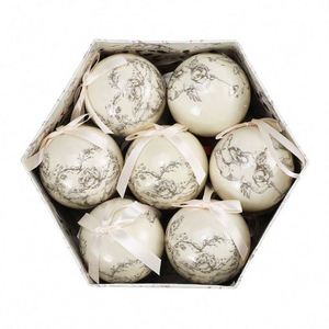 Autocollants de boule transfrontaliers les plus vendus, 75 mm, en mousse, bonhomme de neige, vieil homme, décorations d'arbre de Noël, modèle 75-047 - Product Image 3
