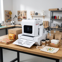 Imprimante industrielle à passage unique avec alimentateur automatique pour boîtes à pizza et boîtes à hamburgers