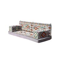 Ensemble de canapé modulable gris Design Majlis arabe salon marocain canapé tissu rembourrage éponge pour appartement hôtel