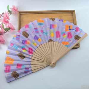 Large Custom Logo Wooden Hand Held Folding Fans Wedding Party & Christmas <b>Gift</b> Promotional Price on Foldable Items - Product Image 6