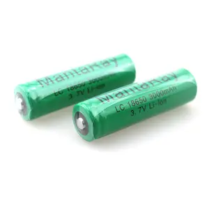 Manta Ray LC 18650 3000mAh 3.7Vリチウムイオン充電式バッテリー (保護回路付き)