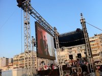 Écran LED extérieur BESCAN ~P3.91 pour une meilleure interaction avec le public, affichage LED de location aux couleurs vives