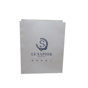 Túi giấy thực phẩm Tùy chỉnh không có tay cầm Túi giấy Kraft Trắng mua sắm với logo in - Product Image 4