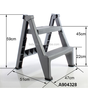Plastic Folding <strong>Step</strong> <strong>Stool</strong> 2 <strong>Step</strong> Folding <strong>Ladder</strong> for Kitchen Garden - Product Image 4