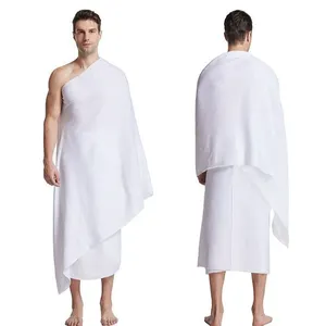 Factory Direct Selling Muslin Ehram Ihram Hajj And Umrah Set 2 Piece Towel Prayer Muslim Hajj Ihram pour le hajj