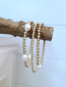 Fashion Jewelry Bracelet Freshwater Pearl Stainless Steel Waterproof Beaded Bracelet DIY Custom Jewelry For Women Wholesale