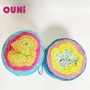 Crochet Yarn For Blanket Thick Thread For Rug Tufting Yarn 55% Cotton 45% Acrylic Blend Cake to make colorful sweater