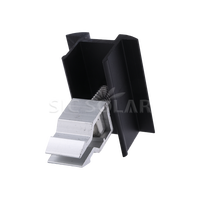 Système de fixation de panneaux solaires en aluminium anodisé de qualité supérieure, avec kit de fixation intermédiaire noir