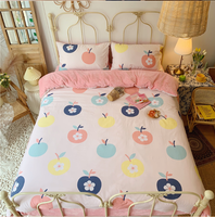 Set Seprai Tempat Tidur, Selimut Bulu Polar Flanel Beludru