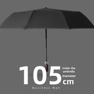 Premium Business Gifts Extra Large Double Person <b>Windproof</b> <b>Umbrella</b> Fully-Automatic Opening Reinforced 10-Rib Three-Folding - Product Image 2