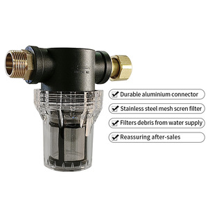 Water Pre Filter 3/4 In Metal Mesh Outdoor Easy Cleaning 20 Micron Filtration Accuracy <b>Engineering</b> <b>Plastics</b> - Product Image 4