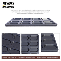 400*600*22mm 16 Pièces Moules et Plaques de Cuisson Écologiques en Silicone Revêtu Noir pour Croissants et Pains, pour Ustensiles de Cuisson Personnalisés en Acier Inoxydable