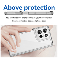 Crystal Clear Space 2st Acrylique Antichoc TPU PC Mobile Phone Case Camera Protection Cover pour MOTO G15 G75 G35 G55 G45 E15 E14