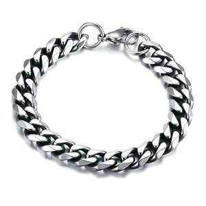 Usine Stock Cubain Chaîne Bracelet 3-11mm Largeur En Acier Inoxydable <span class=keywords><strong>Gourmette</strong></span> Cubain Lien Hip Hop 18/21/23cm Hommes Bracelet En Gros - Product Image 6
