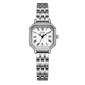 Nouvelle montre pour femme, cadran simple avec chiffres romains, style rétro de niche, bracelet en acier quartz exquis - Product Image 1