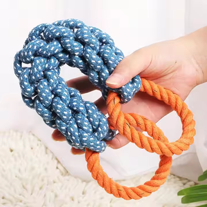 मजेदार पालतू पिल्ला कुत्ते चउ प्रशिक्षण खिलौने डम्बेल टेनिस रस्सी खिलौना कुत्ते के लिए - Product Image 3