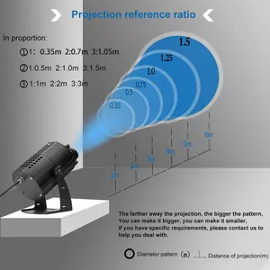 100W không thấm nước ngoài trời IP65 HD Xoay quảng cáo LED gobo Logo Máy chiếu laser logo máy chiếu ngoài trời - Product Image 5