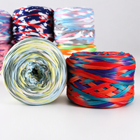 Polyester Space Dyed T Shirt Yarn Crochet Yarn 285g 2cm Width Brand New Fabric Knitting Yarn for Crochet Bags