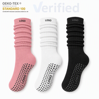 Chaussettes de sport d'automne en jacquard avec logo personnalisé, unisexes, antidérapantes, en coton tricoté, respirantes, pour le football, le yoga et le pilates