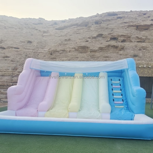 Tobogán Acuático Comercial de 20 pies con <span class=keywords><strong>Piscina</strong></span>, Castillo Inflable de Colores Pastel, Compra en Línea - Product Image 2