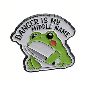 Danger Dagger Animal Enamel <b>Pins</b> Custom I ENJOY DANGER Brooches Lapel Badges <b>Clothes</b> Animal Jewelry Chinese New Year Graduation - Product Image 5