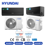 Climatiseur split HYUNDAI 12000 BTU à économie d'énergie, réfrigérant R32, technologie Inverter, classe énergétique A, pour maison et hôtel