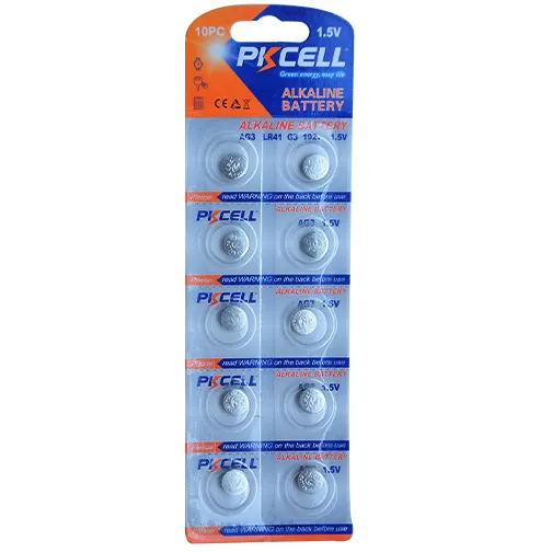 Wholesale PKCELL brand AG3 LR41 192 Alkaline Battery button coin cell battery for watch