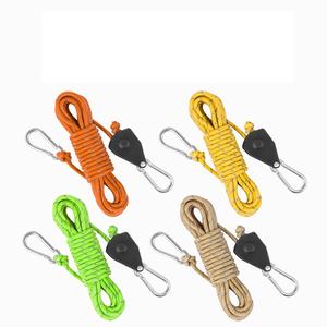 <span class=keywords><strong>Corde</strong></span> de tente de plein air avec poulie pour sécuriser les piquets de sol, boucle intégrée réglable, <span class=keywords><strong>corde</strong></span> réfléchissante et résistante au vent - Product Image 2