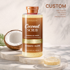 Gel Douche Exfoliant Moussant au Coco et Niacinamide, Huile <span class=keywords><strong>de</strong></span> Coco Naturelle, Nettoyage en Profondeur, Lissant, pour une Peau Éclatante - Product Image 1