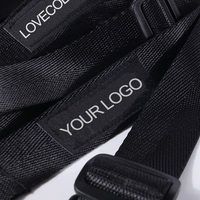 Correas de Hombro Ajustables de Nailon Negro de Alta Calidad para Mochila, con Impresión en Serigrafía
