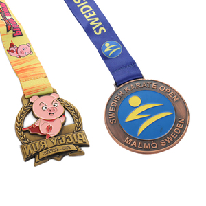 Diseña tu propia medalla deportiva de metal con logo, de aleación de zinc, personalizada, soldada, estilo antiguo, para finalistas de maratón, fútbol y carreras de 5K - Product Image 6