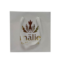 Sac en carton recyclable de luxe, imperméable, de différentes tailles, pour le rangement de sous-vêtements, avec poignée en ruban