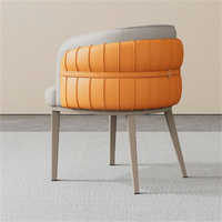 Chaise de salle à manger de luxe légère italienne, chaise à dossier moderne et simple, chaise de réception et de négociation pour la maison, l'hôtel, le bureau d'étude