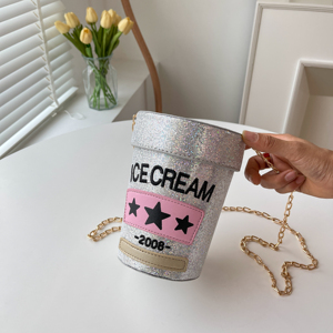 Bolso de Mano con Diseño Geométrico Moderno y Único. Hecho de material PU de alta calidad. Con decoración de cadena.5886 - Product Image 5