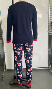 Conjunto de Calças Térmicas de Natal para Família, Pijamas de Malha com Logotipo, Roupas Tal Mãe Tal Filha com Logotipo Frontal para Outono Inverno - Product Image 5