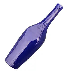 Lege Glazen Spiritusflessen Alcohol Kobaltblauw Matte Flessen Groothandel 700Ml Gepersonaliseerde Glazen Drankflessen Met Kurken