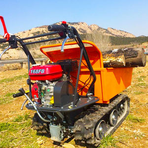 รถเข็นดินขนาดเล็กแบบใช้น้ำมันเบนซิน รับน้ำหนัก 300 กก. แบบมีราง พร้อมระบบยกไฮดรอลิก - Product Image 4